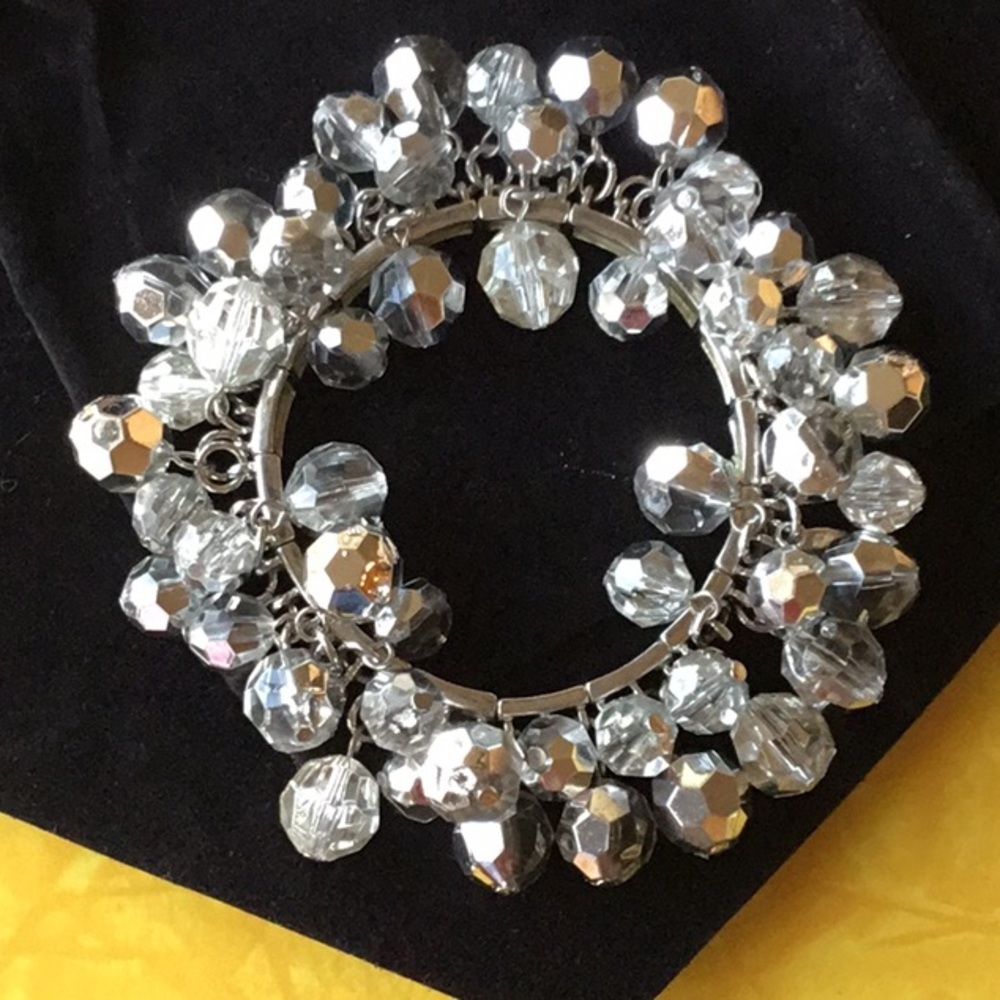 Starlet Jewelry by Hot in Hollywood. Silver beaded stretch bracelet.